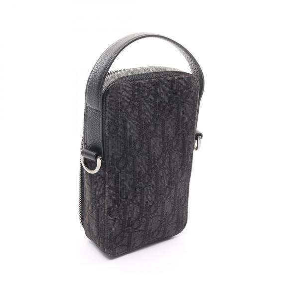 Dior Oblique Leather Jacquard Black Handbag - Picture 1 of 10